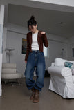 leather belt boots short ver