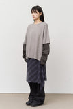 (W) Hike Checked Wrap Skirt