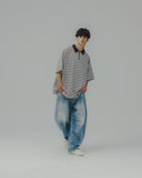 Striped Raglan Half-Zip Polo
