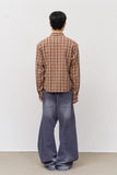 Lit Wrinkle Checked Shirt
