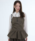 Blow Back Button Tank Top