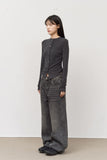 Clover Brushed Wide Denim