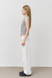 Button-fly Curved Pants