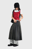 Fab Button Flare Long Skirt
