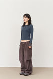 (W) Ripo Button Top