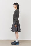(W) Piece Unbalance Skirt