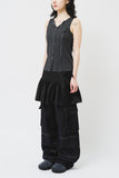 (W) Dot Frill Wrap Skirt