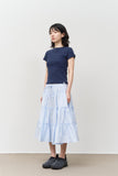 (W) Cherry Dot Button Top
