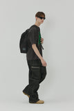 OBLIQUE PATCH DENIM PANTS
