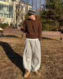 Brushed Curved Sweatpants