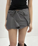 Asymmetrical Layered Mini Skirt