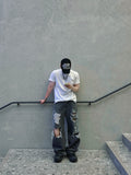 Destroyed Vintage Black Denim