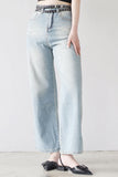 Derin Cut Off Wide Denim Pants
