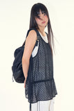 Dot see-through layered one piece