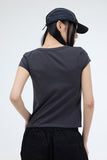 PRTN) U-neck Hurupi Logo Short Sleeve T-Shirt
