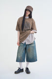 Rhadon dirty washed bermuda pants