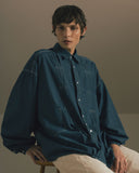 [AG] Pleated Chambray Shirt