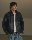 [AG] Cow Hide Distressed Jacket