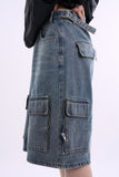 Code cargo bermuda denim pants