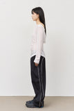 (W) Drape Hooded Top