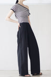 Bent Wide Pintuck Slacks