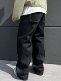 Edge raw straight denim