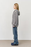 Stone Striped Zip Hoodie
