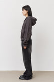 (W) Button Zip Hoodie