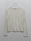 Ocean Tencel See-through Round Neck T-shirt