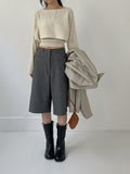 [Tube top SET] Monica Wool Layered Bolero
