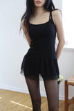 Dot Chiffon Tiered Sleeveless