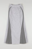 Color matching terry long skirt