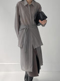 [Skirt SET] Bonita Tencel Long Shirt One Piece