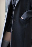 Stay line brushed long coat