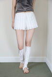 Fluffy lace fur shorts
