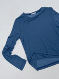 Ocean Tencel See-through Round Neck T-shirt