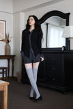 Cali color matching shirt knit top