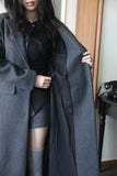 Stay line brushed long coat