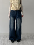 101 Back Pocket Wide Denim Pants