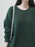 [1+1] Daily Ribbed Knit Sweatshirt