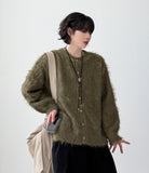 Chrome Angora Round Cardigan