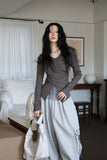 Sentub Wrap V Knit Top