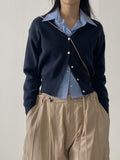 Babe V-Neck Crop Cardigan