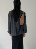 Taize No-Collar Loose Fit Jacket