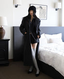 Stay line brushed long coat