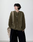 Chrome Angora Round Cardigan