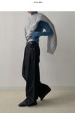 [Belt SET FW] Stern Pintuck Wide Denim Pants
