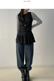 Soie V-neck warmer knit tee