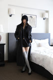 Stay line brushed long coat