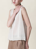 [Planning] Miel Linen V-Neck Sleeveless